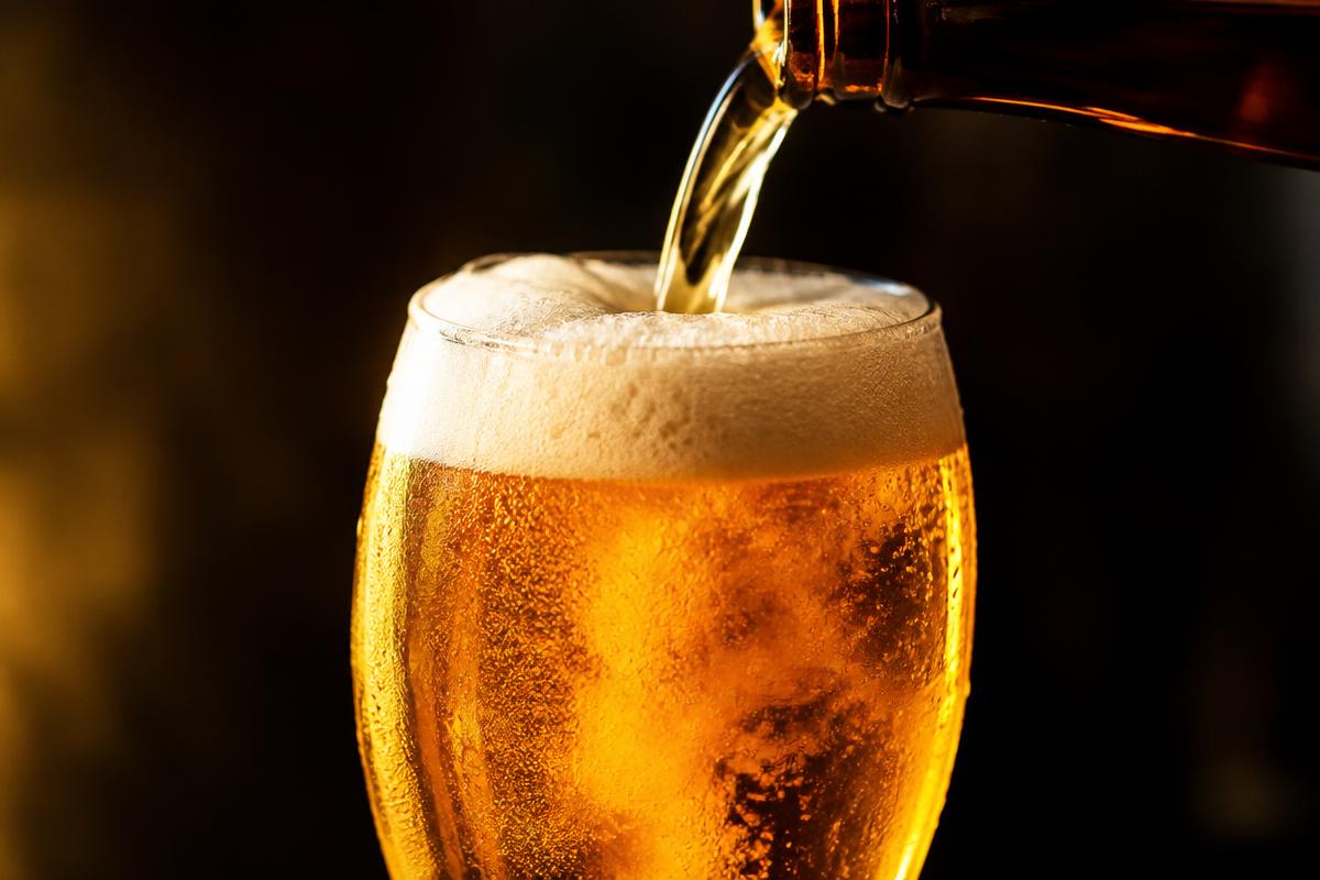 A glass of golden Polish lager
