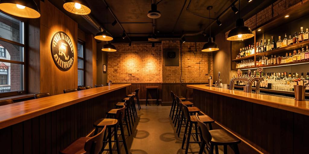 A craft beer venue interior in Warsaw